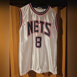 Deron Williams new jersey nets white home jersey NBA Mens medium